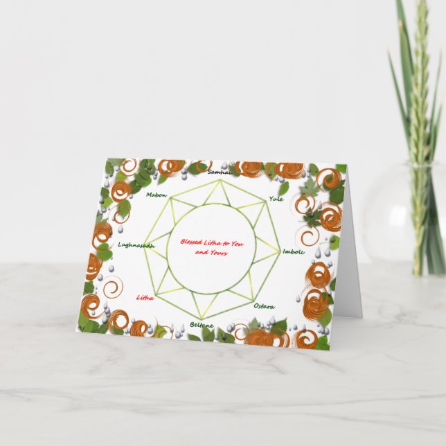 Tarjeta de felicitación del solsticio de verano (Anverso)