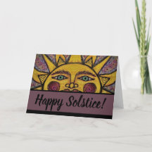 Tarjeta de felicitación del solsticio feliz
