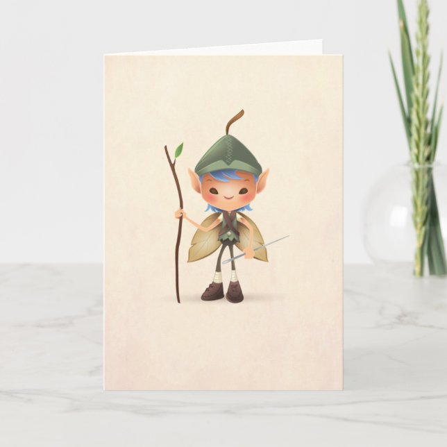 Tarjeta de felicitación del Sprite del jardín (Anverso)