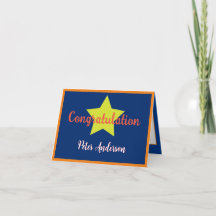 Tarjeta de felicitación del supervisor