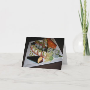 Tarjeta de felicitación del "sushi"