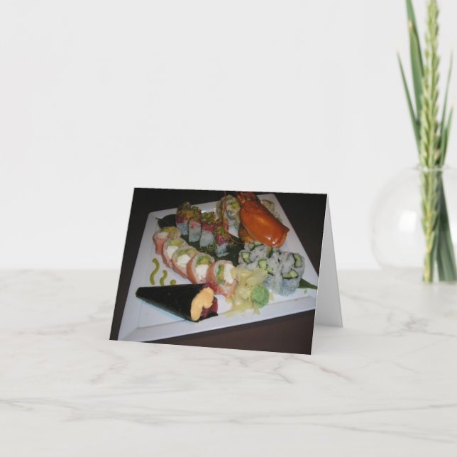 Tarjeta de felicitación del "sushi" (Anverso)