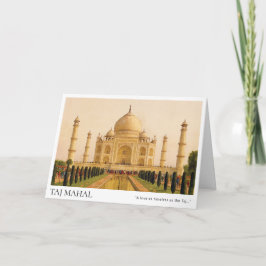 Tarjeta de felicitación del Taj Mahal Agra | Cita 