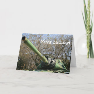 Tarjeta de felicitación del tanque del ejército de