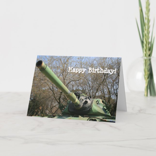 Tarjeta de felicitación del tanque del ejército de (Anverso)