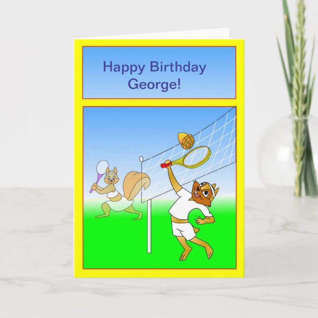Tarjeta de felicitación del tenis (Anverso)