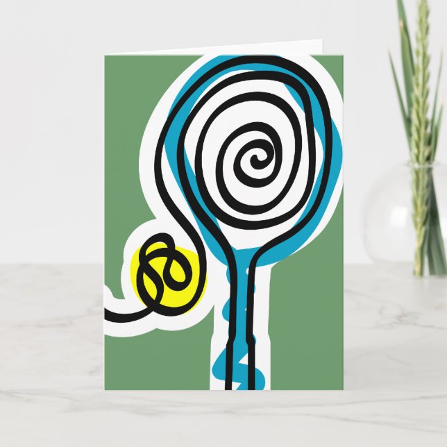 Tarjeta de felicitación del tenis (Anverso)