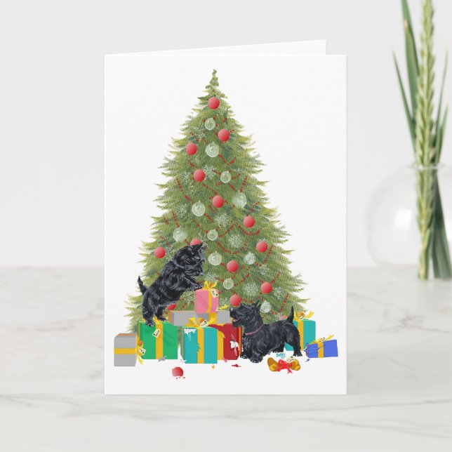 Tarjeta de felicitación del Terrier Escocés (Anverso)