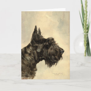 Tarjeta de felicitación del Terrier Escocés