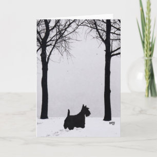 Tarjeta de felicitación del Terrier Escocés