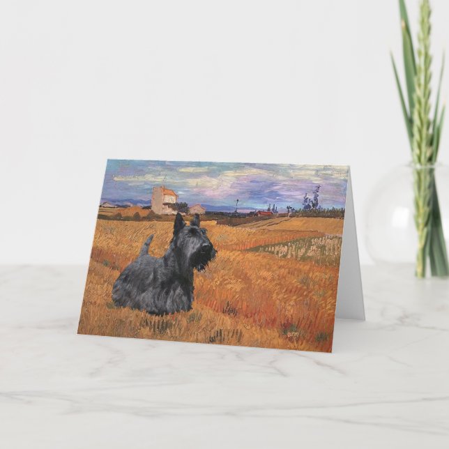 Tarjeta de felicitación del Terrier Escocés (Anverso)