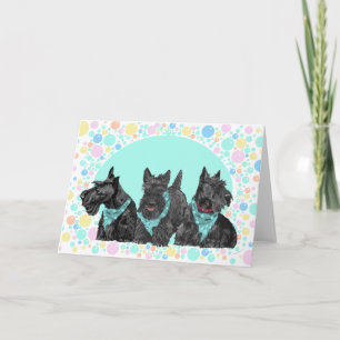 Tarjeta de felicitación del Terrier Escocés