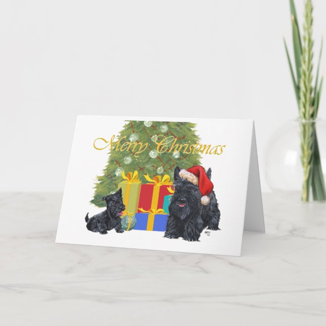 Tarjeta de felicitación del Terrier Escocés (Anverso)