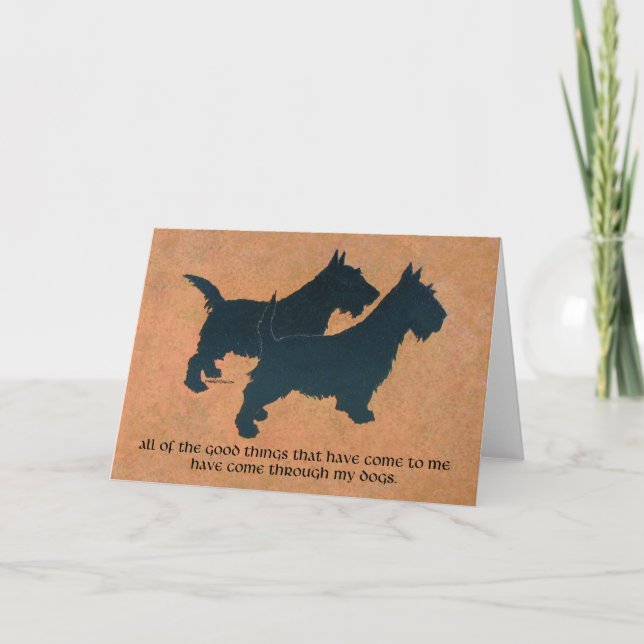 Tarjeta de felicitación del Terrier Escocés (Anverso)