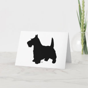 Tarjeta de felicitación del Terrier Escocés