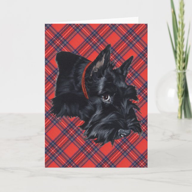 Tarjeta de felicitación del Terrier Escocés (Anverso)