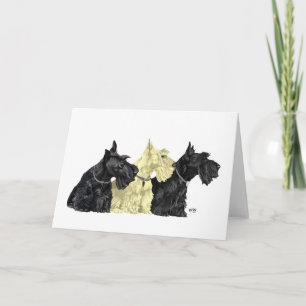 Tarjeta de felicitación del Terrier Escocés
