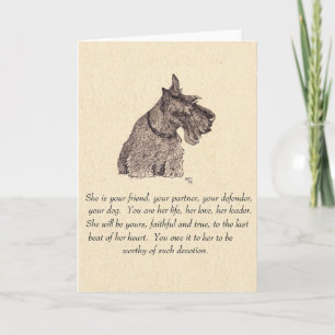 Tarjeta de felicitación del Terrier Escocés