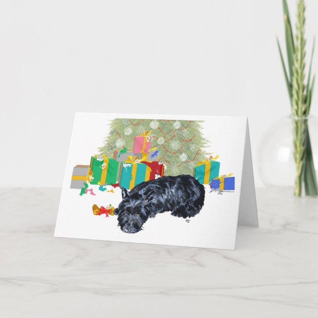 Tarjeta de felicitación del Terrier Escocés (Anverso)