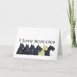 Tarjeta de felicitación del Terrier Escocés