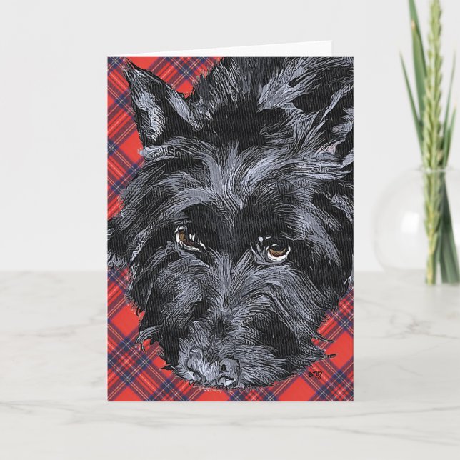 Tarjeta de felicitación del Terrier Escocés (Anverso)