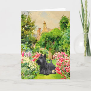 Tarjeta de felicitación del Terrier Escocés
