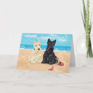 Tarjeta de felicitación del Terrier Escocés