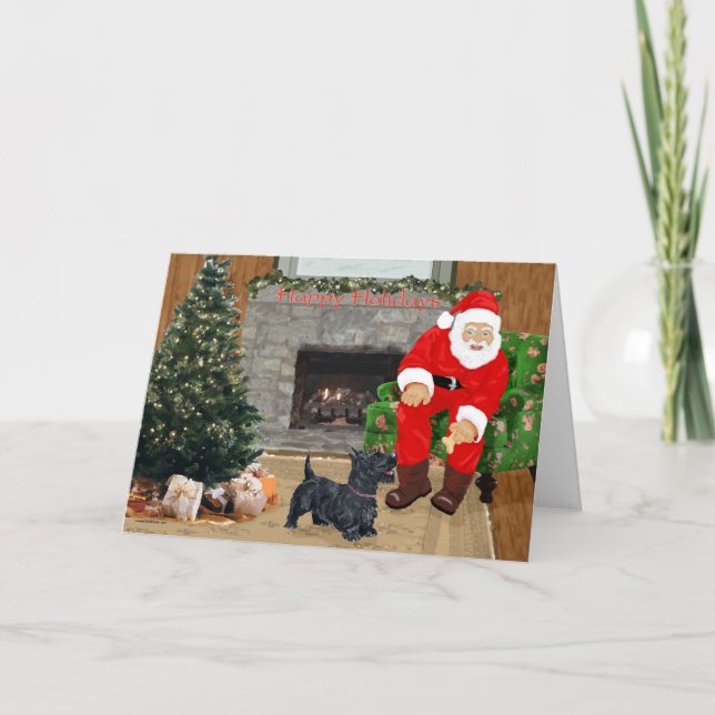 Tarjeta de felicitación del Terrier Escocés (Anverso)