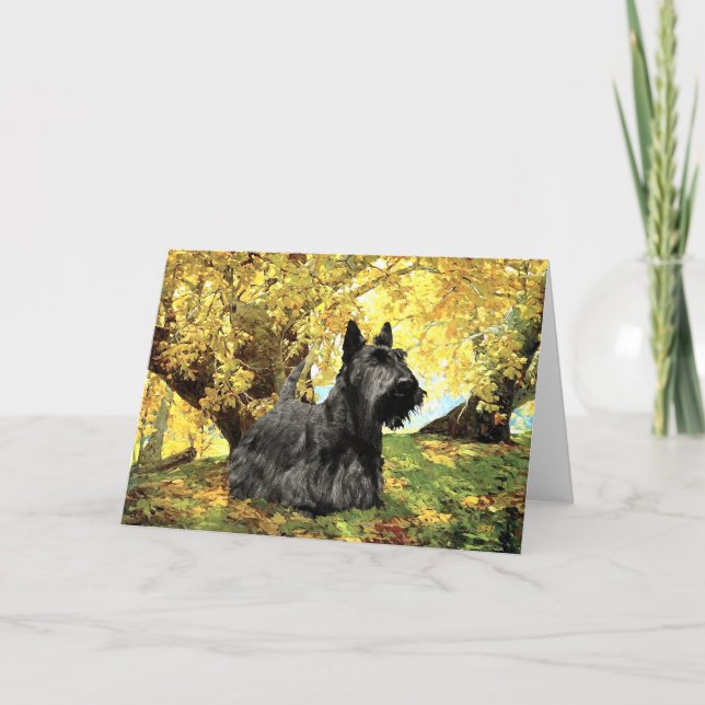 Tarjeta de felicitación del Terrier Escocés (Anverso)