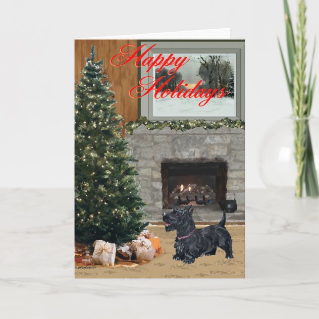 Tarjeta de felicitación del Terrier Escocés (Anverso)
