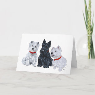 Tarjeta de felicitación del Terrier Escocés