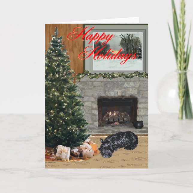 Tarjeta de felicitación del Terrier Escocés (Anverso)