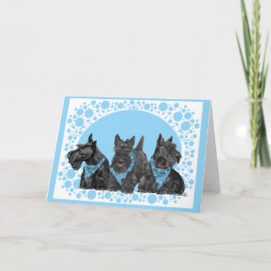 Tarjeta de felicitación del Terrier Escocés