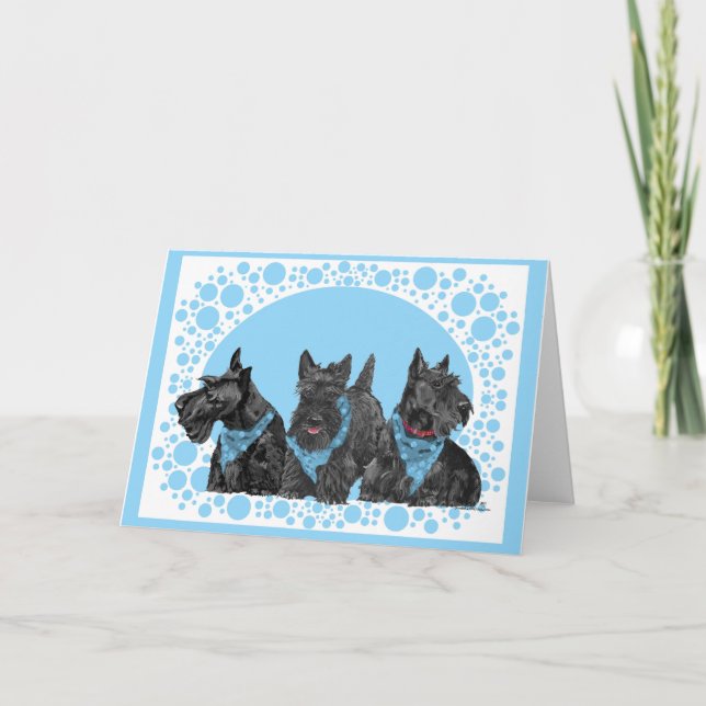 Tarjeta de felicitación del Terrier Escocés (Anverso)