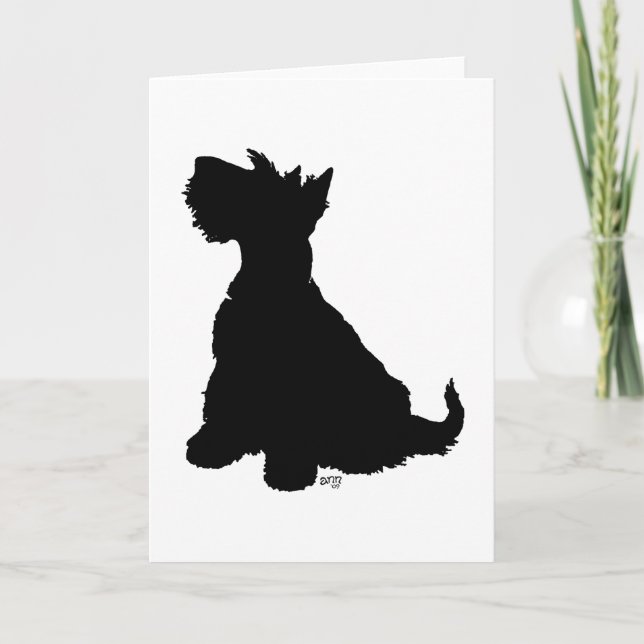 Tarjeta de felicitación del Terrier Escocés (Anverso)