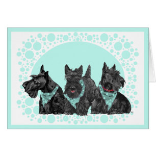 Tarjeta de felicitación del Terrier Escocés