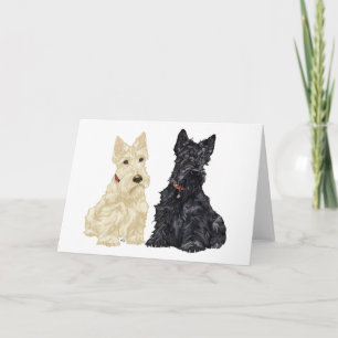 Tarjeta de felicitación del Terrier Escocés
