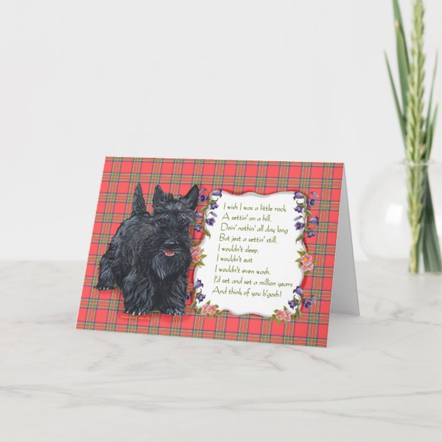 Tarjeta de felicitación del Terrier Escocés (Anverso)
