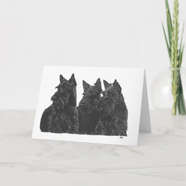 Tarjeta de felicitación del Terrier Escocés (Anverso)