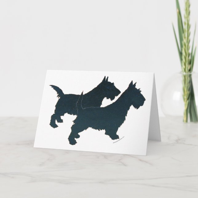 Tarjeta de felicitación del Terrier Escocés (Anverso)
