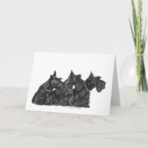 Tarjeta de felicitación del Terrier Escocés