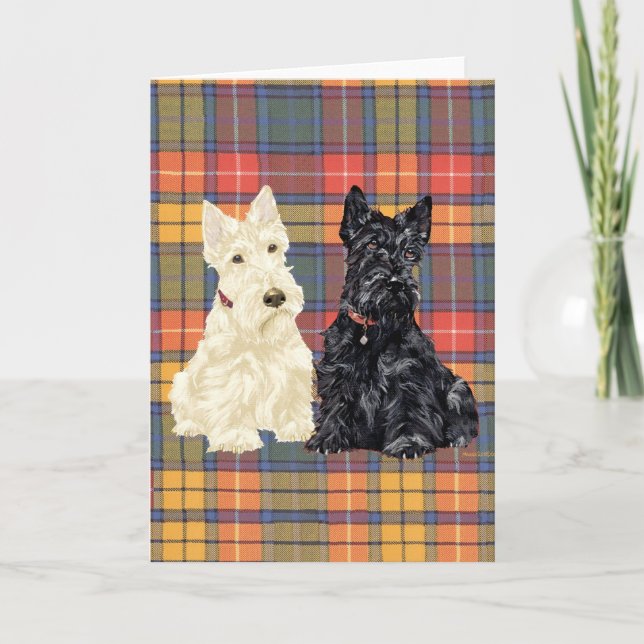Tarjeta de felicitación del Terrier Escocés (Anverso)