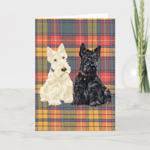 Tarjeta de felicitación del Terrier Escocés
