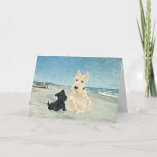 Tarjeta de felicitación del Terrier Escocés