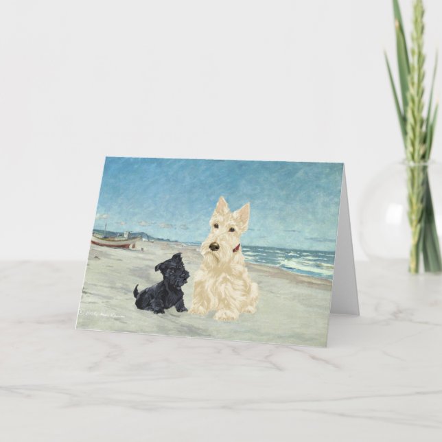 Tarjeta de felicitación del Terrier Escocés (Anverso)