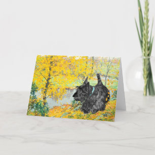 Tarjeta de felicitación del Terrier Escocés