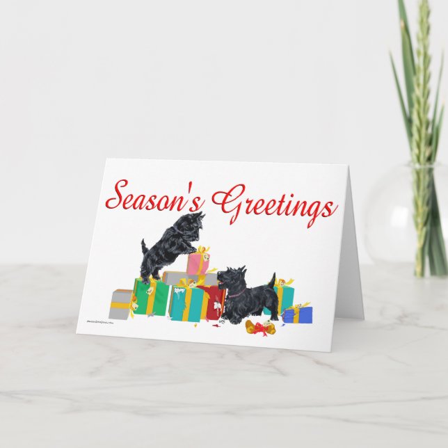 Tarjeta de felicitación del Terrier Escocés (Anverso)