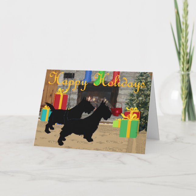Tarjeta de felicitación del Terrier Escocés (Anverso)