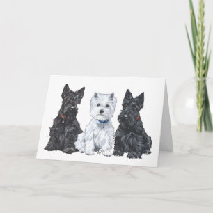 Tarjeta de felicitación del Terrier Escocés