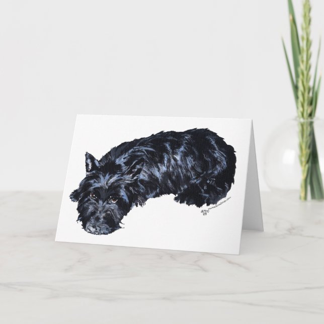 Tarjeta de felicitación del Terrier Escocés (Anverso)